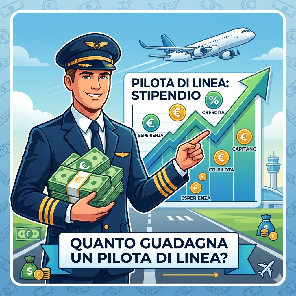 quanto guadagna un pilota di linea.