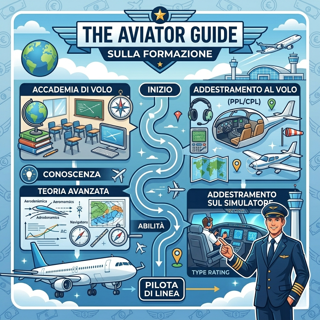 Formazione di un pilota di linea