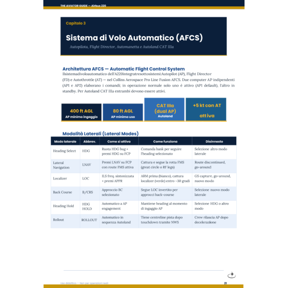 autoplito a 220 the aviator guide systems