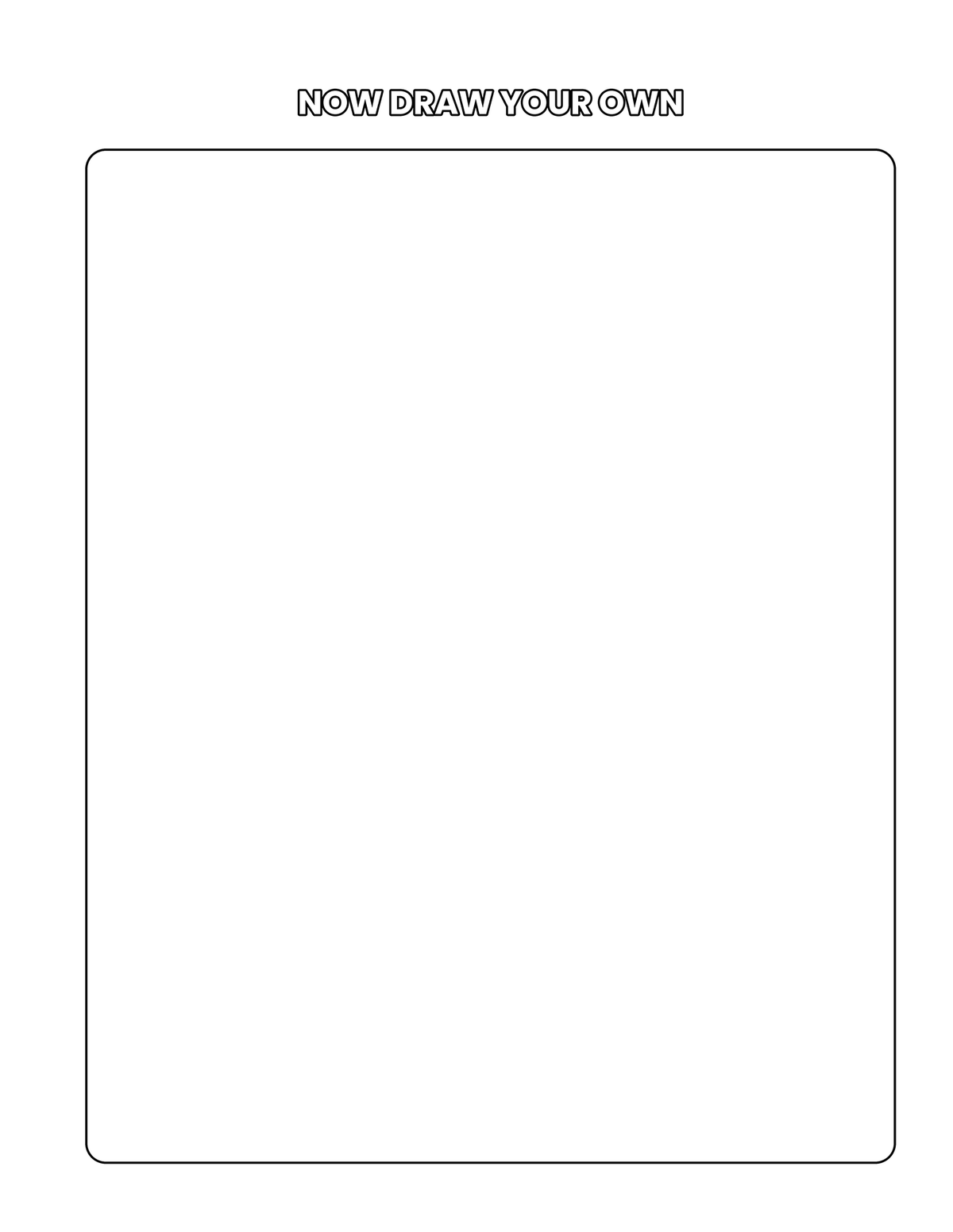 Pagina bianca per disegnare, presente dopo ogni tavola del libro