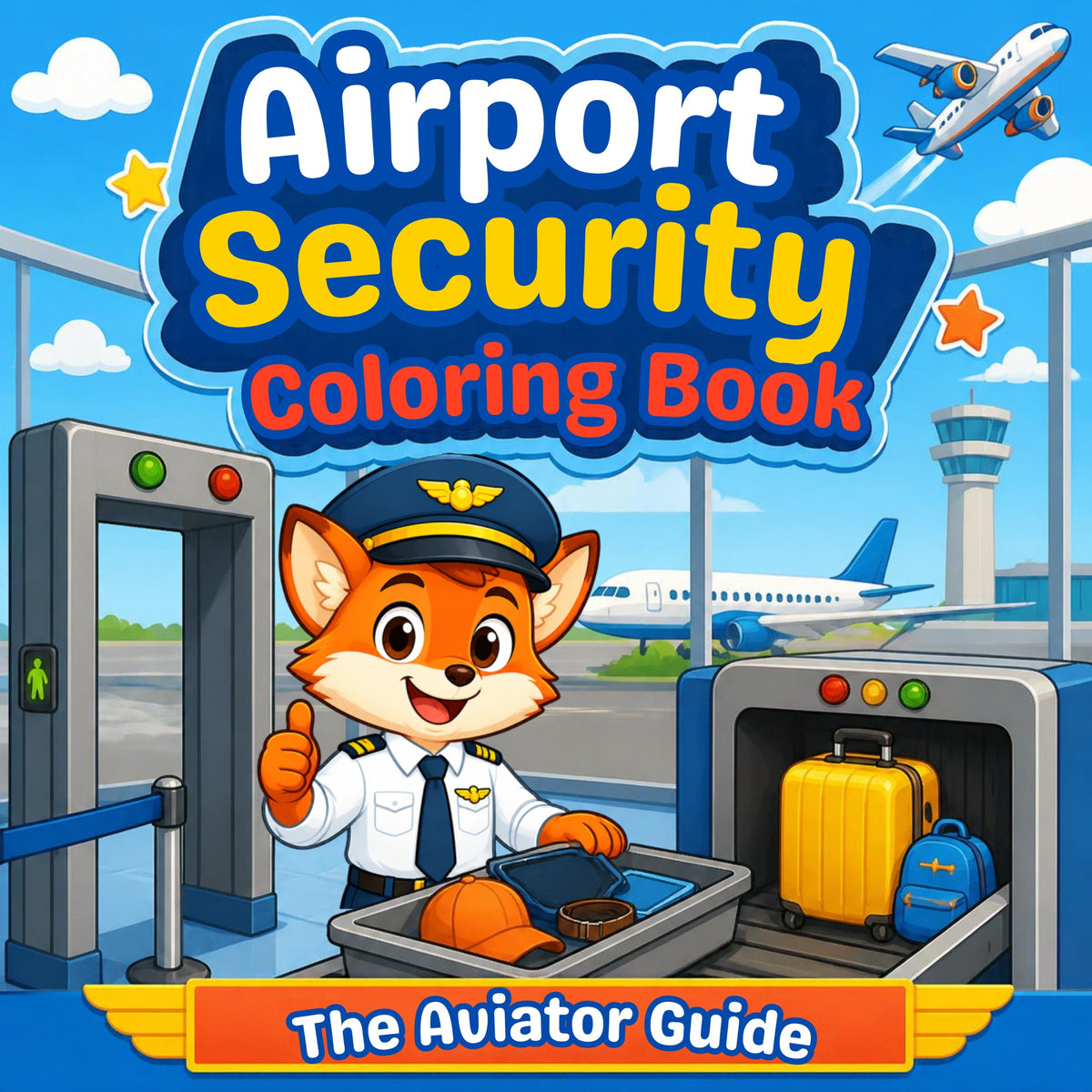 Airport Security Coloring Book