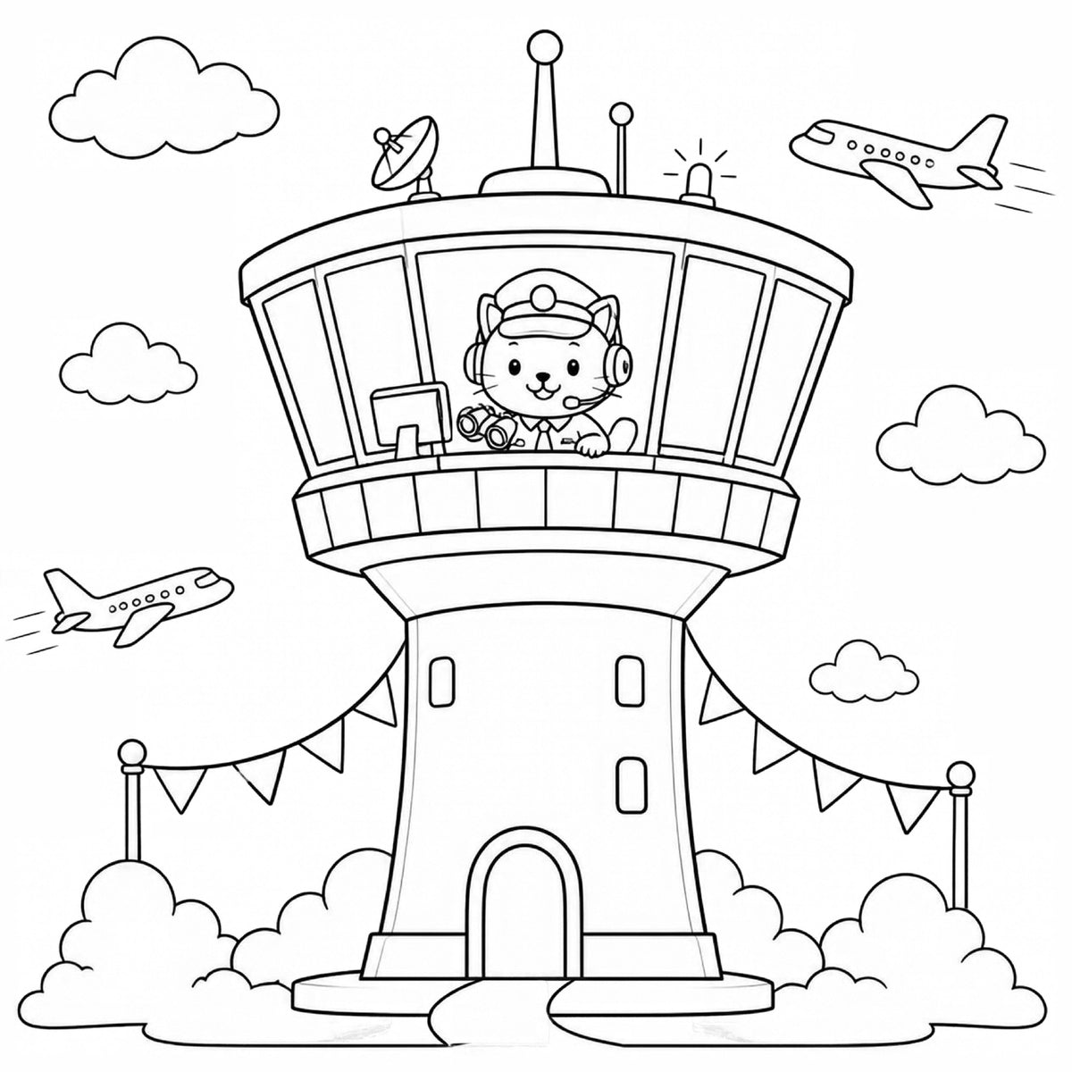Airport Security Coloring Book