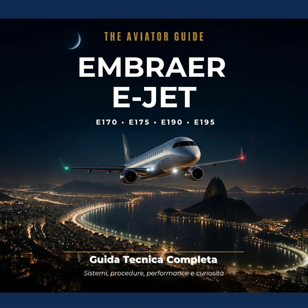 Copertina di Embraer E-Jet, guida tecnica completa in italiano su E170, E175, E190 ed E195