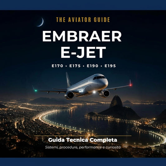 Copertina di Embraer E-Jet, guida tecnica completa in italiano su E170, E175, E190 ed E195