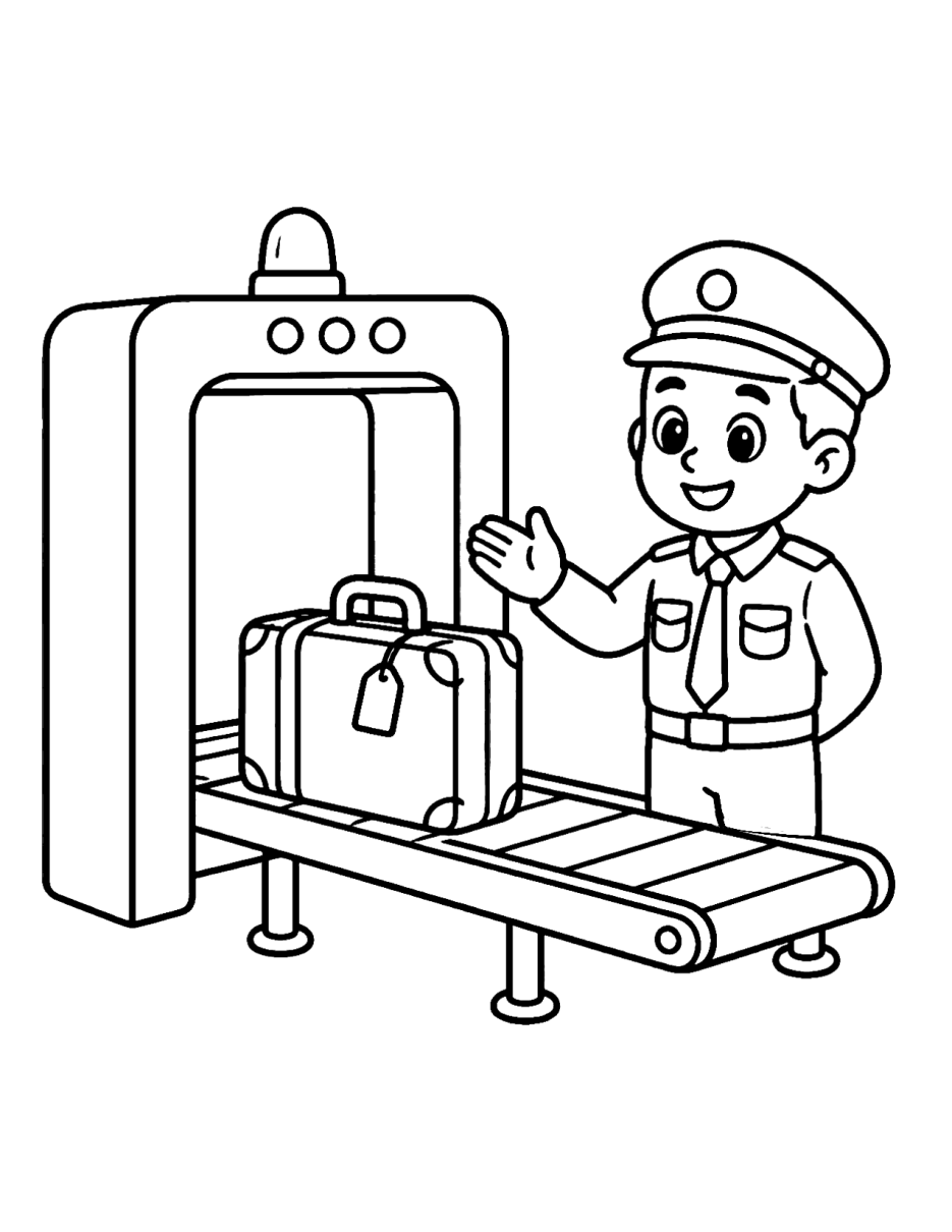 Tavola da colorare del Pilot Coloring Book