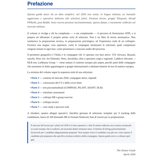 superare le selezioni da pilota di linea