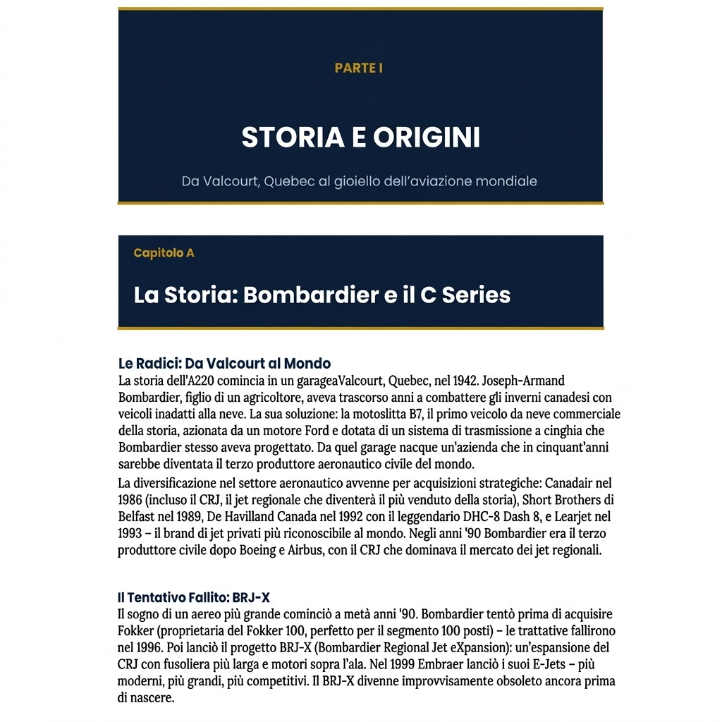 storia dell'airbus 220 by the aviator guide